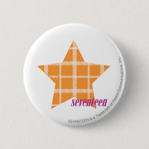 Plaid Orange 2 6 Cm Round Badge