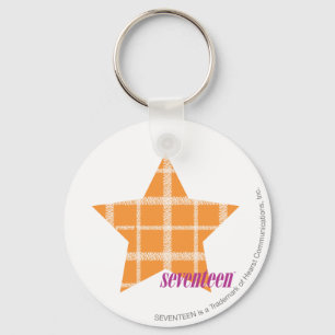 Plaid Orange 2 Key Ring
