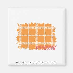 Plaid Orange 3 Magnet