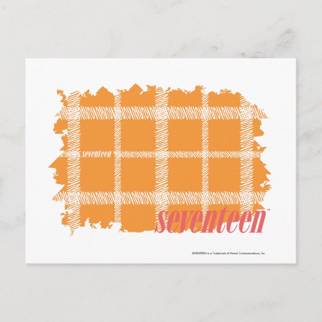 Plaid Orange 3 Postcard (Front)