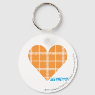 Plaid Orange 4 Key Ring