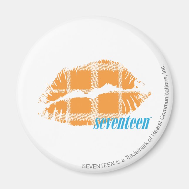 Plaid Orange Magnet (Front)