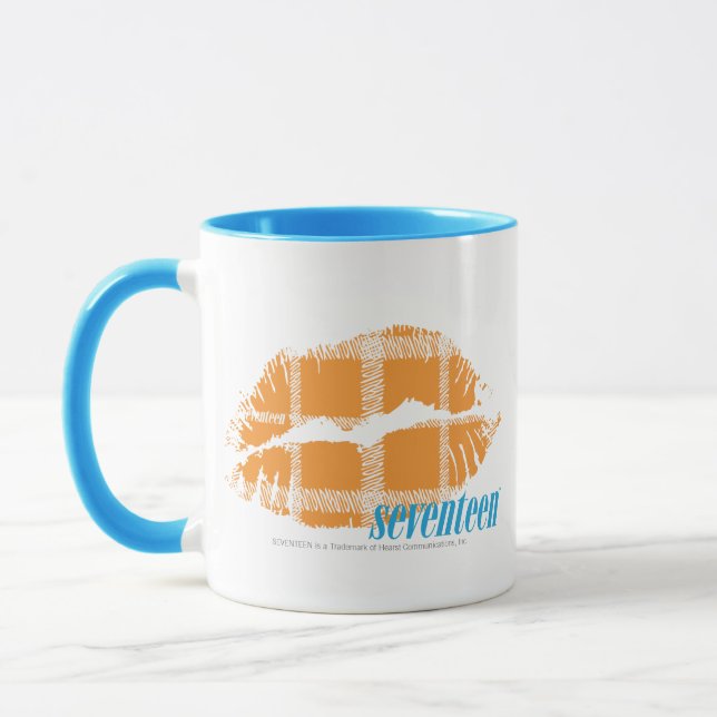 Plaid Orange Mug (Left)