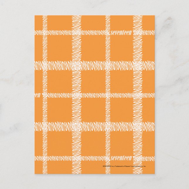 Plaid Orange Postcard (Front)