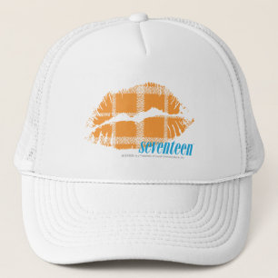 Plaid Orange Trucker Hat