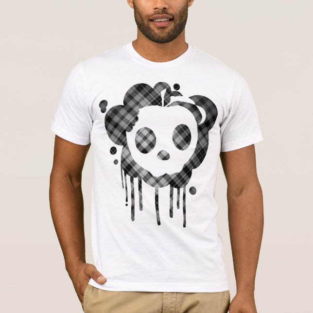 plaid out mellow skull T-Shirt (Front)
