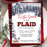 Plaid Party Winter Mountains and Fox Buffalo Plaid Invitation<br><div class="desc">Celebrate the holiday season with a fun plaid party! Invitation with watercolor mountains and forest scenery and fox playing in the snow. Buffalo plaid black and red chequered pattern on the back and details on the front. --For text adjustments you may contact us via email at one2inspiredesigns@gmail.com, any other shipping...</div>