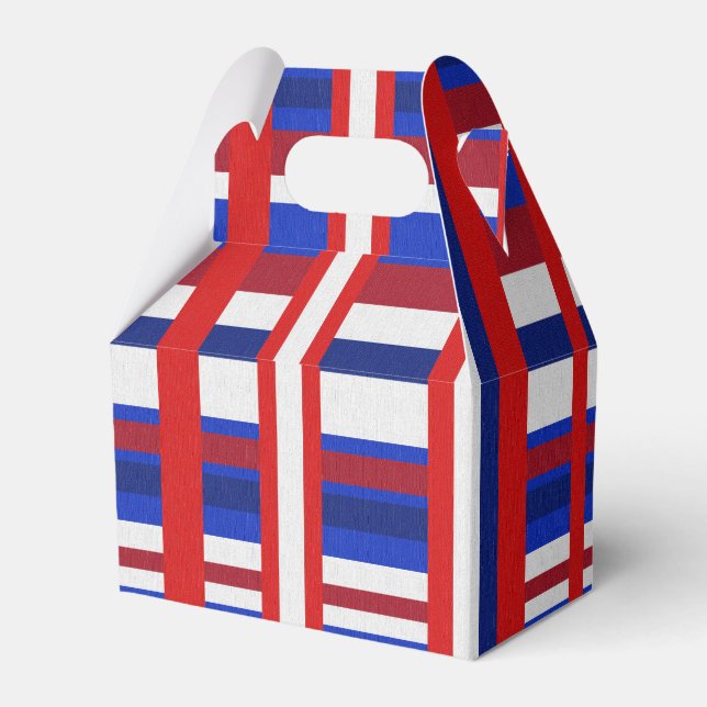 Plaid Patriot Favour Box (Back Side)
