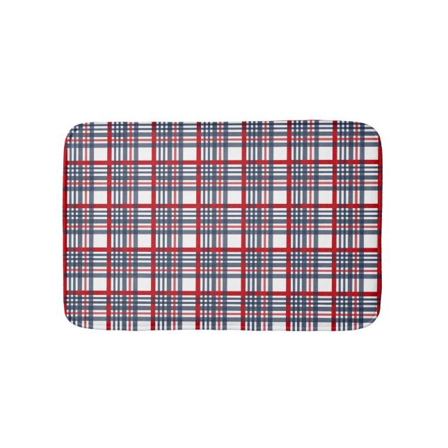 Plaid pattern bath mat (Front)