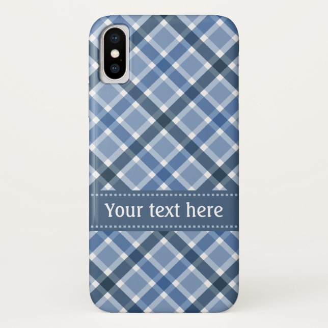 Plaid Pattern custom text phone cases (Back)