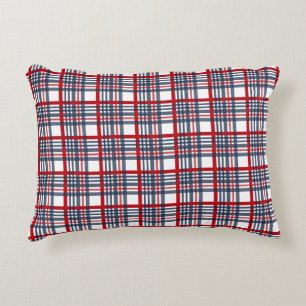 Plaid pattern decorative cushion