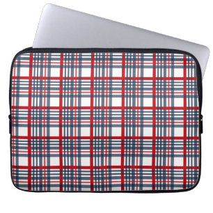 Plaid pattern laptop sleeve
