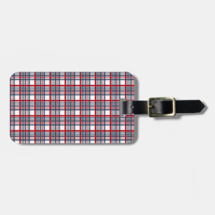 Plaid pattern luggage tag