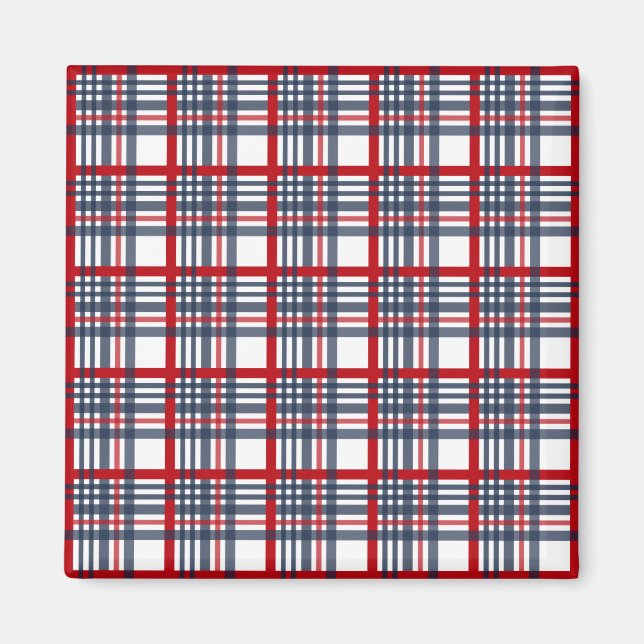 Plaid pattern magnet (Front)