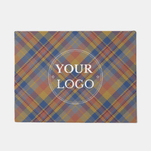 Plaid Pattern Modern Business Logo  Promotional  Doormat