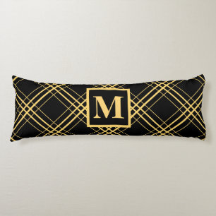 Plaid Pattern & Monogram Body Cushion