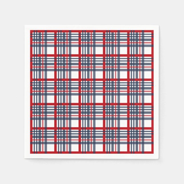 Plaid pattern napkin (Front)