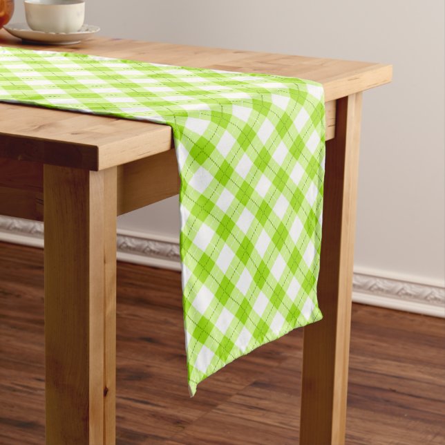 Plaid pattern table runner (In Situ)