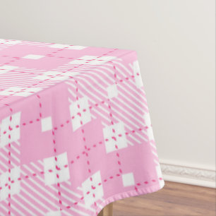 Plaid pattern tablecloth