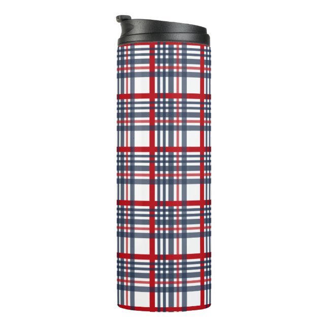 Plaid pattern thermal tumbler (Rotated Right)