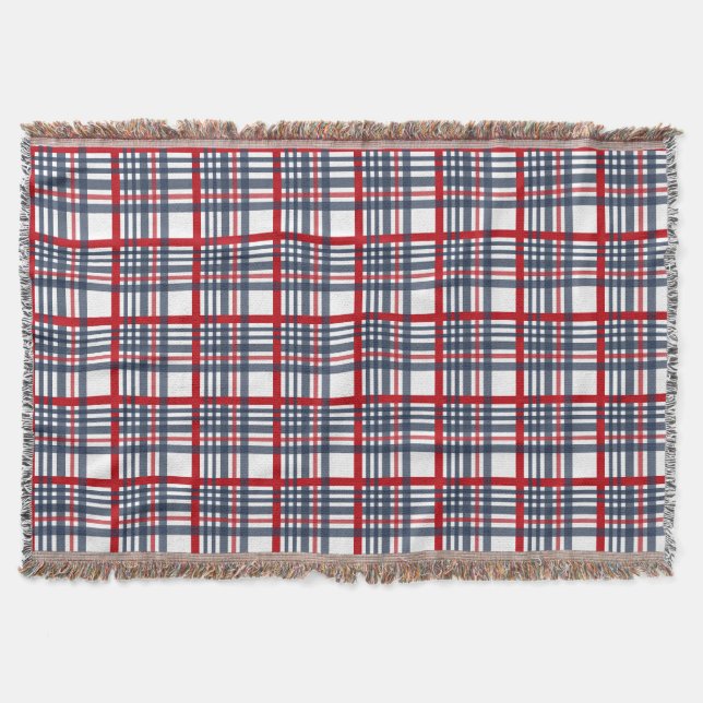 Plaid pattern throw blanket (Front)