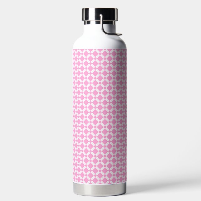 Plaid pattern water bottle (Left)