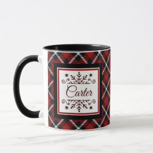 Plaid Personalised snowflake   Mug