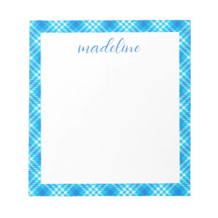 Plaid Personalized Notepad