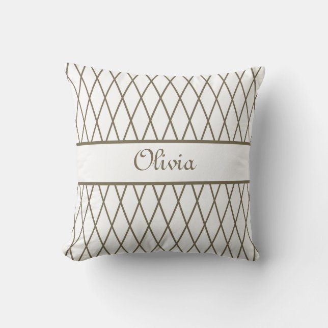 Plaid Pillow With Name (Front)