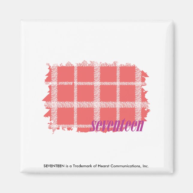 Plaid Pink 2 Magnet (Front)
