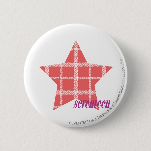 Plaid Pink 3 6 Cm Round Badge (Front)