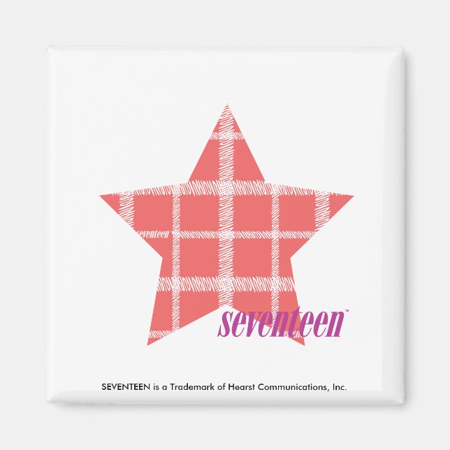 Plaid Pink 3 Magnet (Front)