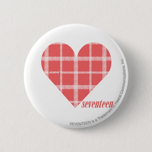 Plaid Pink 4 6 Cm Round Badge (Front)