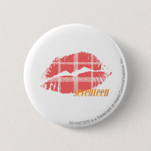 Plaid Pink 6 Cm Round Badge