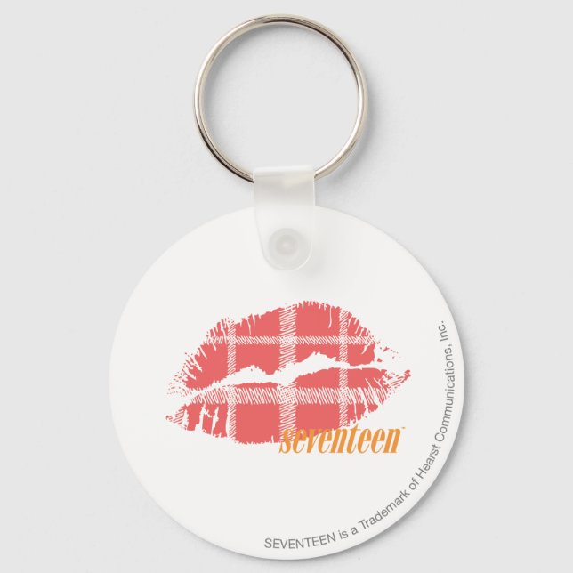 Plaid Pink Key Ring (Front)