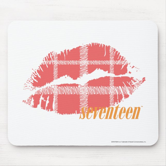 Plaid Pink Mouse Pad (Front)