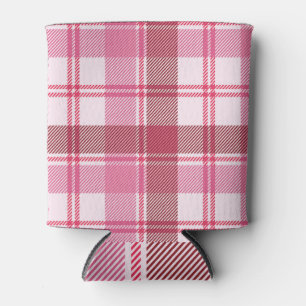 Plaid pink pastel: seamless square grid can cooler