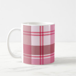 Plaid pink pastel: seamless square grid coffee mug