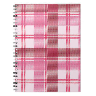 Plaid pink pastel: seamless square grid notebook