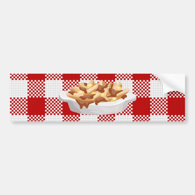 plaid poutine bumper sticker (Front)