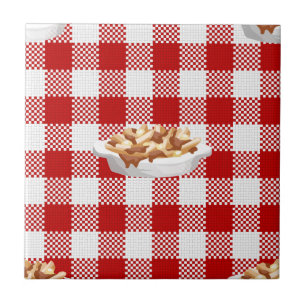 plaid poutine ceramic tile