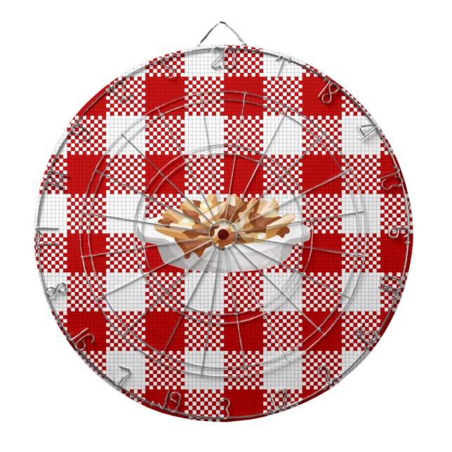 plaid poutine dartboard (Front)