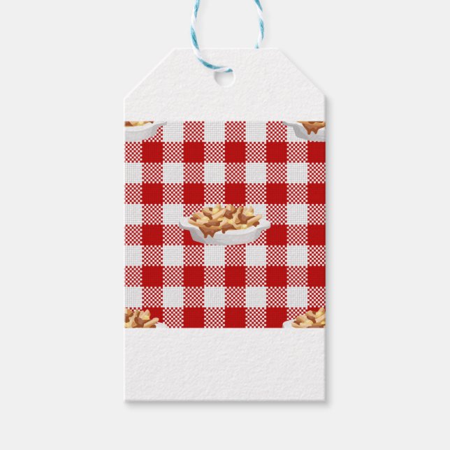 plaid poutine gift tags (Front)