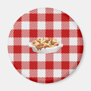 plaid poutine magnet