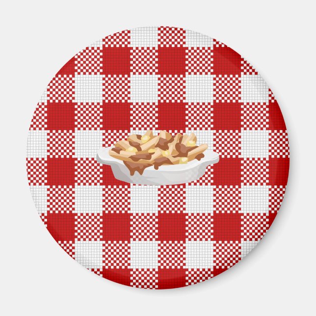 plaid poutine magnet (Front)