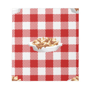 plaid poutine notepad