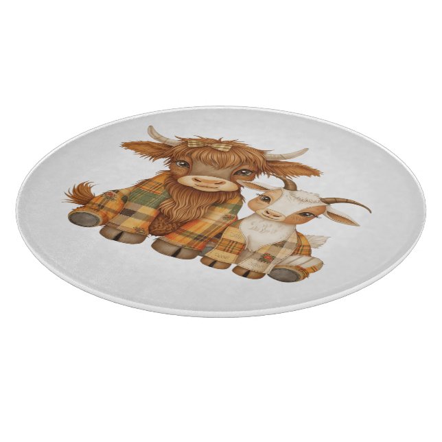 Plaid & Precious Pals Cutting Board (Corner)