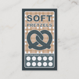 plaid pretzel loyalty card