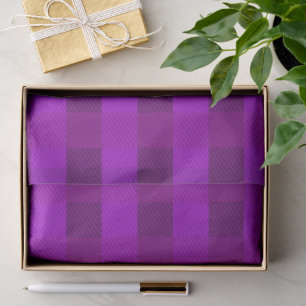 Plaid Print In Purple Custom Tissue Paper