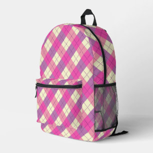 Plaid  printed backpack